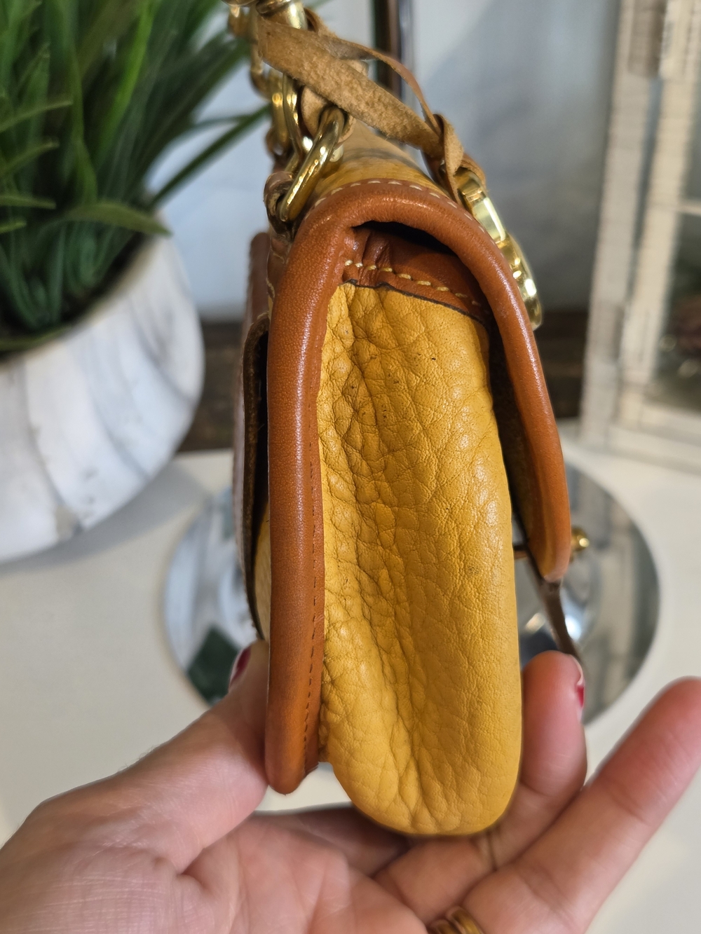 Dooney & Bourke Vintage Palomino Cavalry Body Bag - Picture 8 of 15